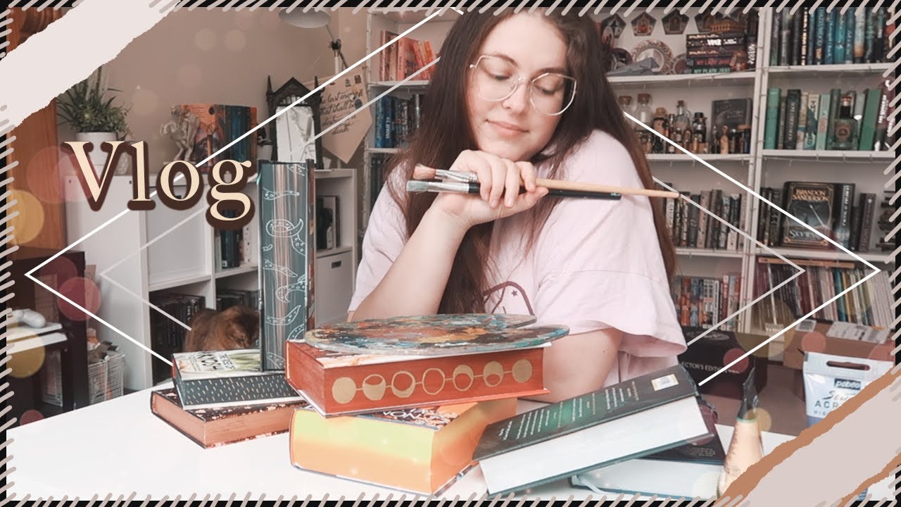 The One Where I Paint My Books | Reading Vlog [CC]