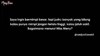 Benar gak mimpi itu menyakitkan? Merry Riana