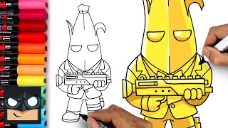 how to draw gold peely fortnite season 2