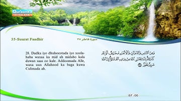 35 | Faadhir | Saabir Cabdul Xaakim | Meshaari Raashid Al- Cafaasi | Sacad Al-Qamdi | سورة فاطر