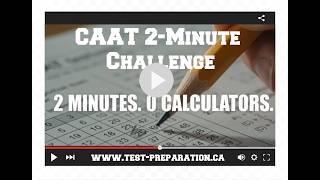 Take the CAAT 2-Minute Challenge