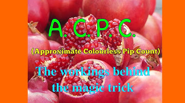 The "Approximate Colourless Pip Count"