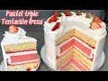 Pastel triple tentación de fresas