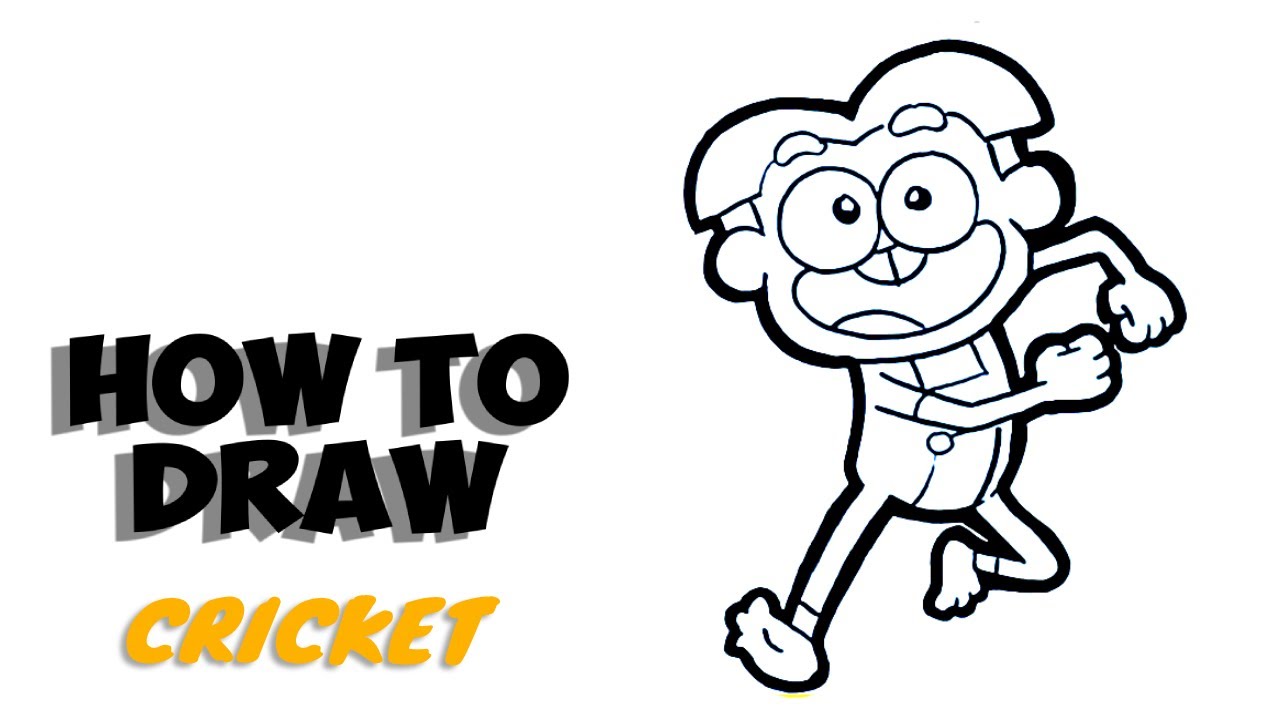 How to Draw Cricket Easy Step by Step YouTube