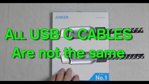 ALL USB C CABLES ARE NOT CREATED EQUAL