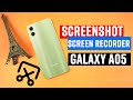 Samsung galaxy a05 how to take screenshot  record screen
