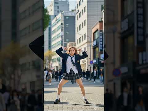 💥 교복 입고 비비 '나쁜X' 추는 패기.. 길거리 다 쳐다봄 #비비 #나쁜년 #Wan.ai