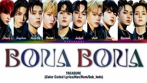 트레저 (TREASURE ) " Bona-Bona" Lirik Terjemahan Indonesia (Color Coded Lyrics_Han/Rom/Sub_Indo)
