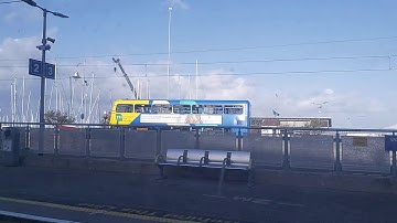 Onboard a DART DART class 8300 between sandycove and salthill