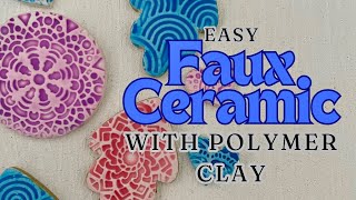 Faux Ceramic Technique with Polymer Clay | Earring Making | Beginner Project