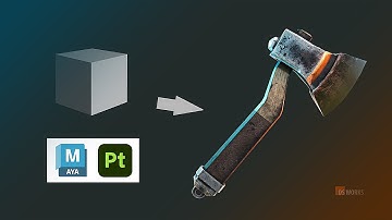 axe 3d model in maya & substance painter | 3d game asset | modeling , texturing rendering tutorial