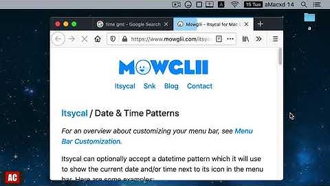 MagiCal Replacement - Customize Date and Time Format in Menubar on Mac Catalina