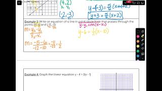 Writing Point Slope Form from Two Points