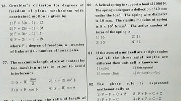 TNEB AE MECHANICAL Model questions paper_Part I