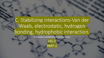 CSIRNET_**((UNIT1 lec2))**Stabilizing interactions- PART-2