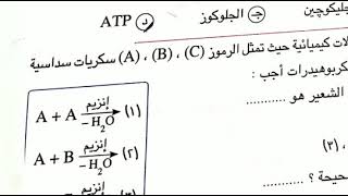 اولى ثانوى /حل اسئلة كتاب الامتحان /الدرس الاول :الكربوهيدرات/