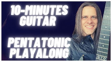 GUITAR PLAY-A-LONG PENTATONIC LESSON | Alternate Picking Workout