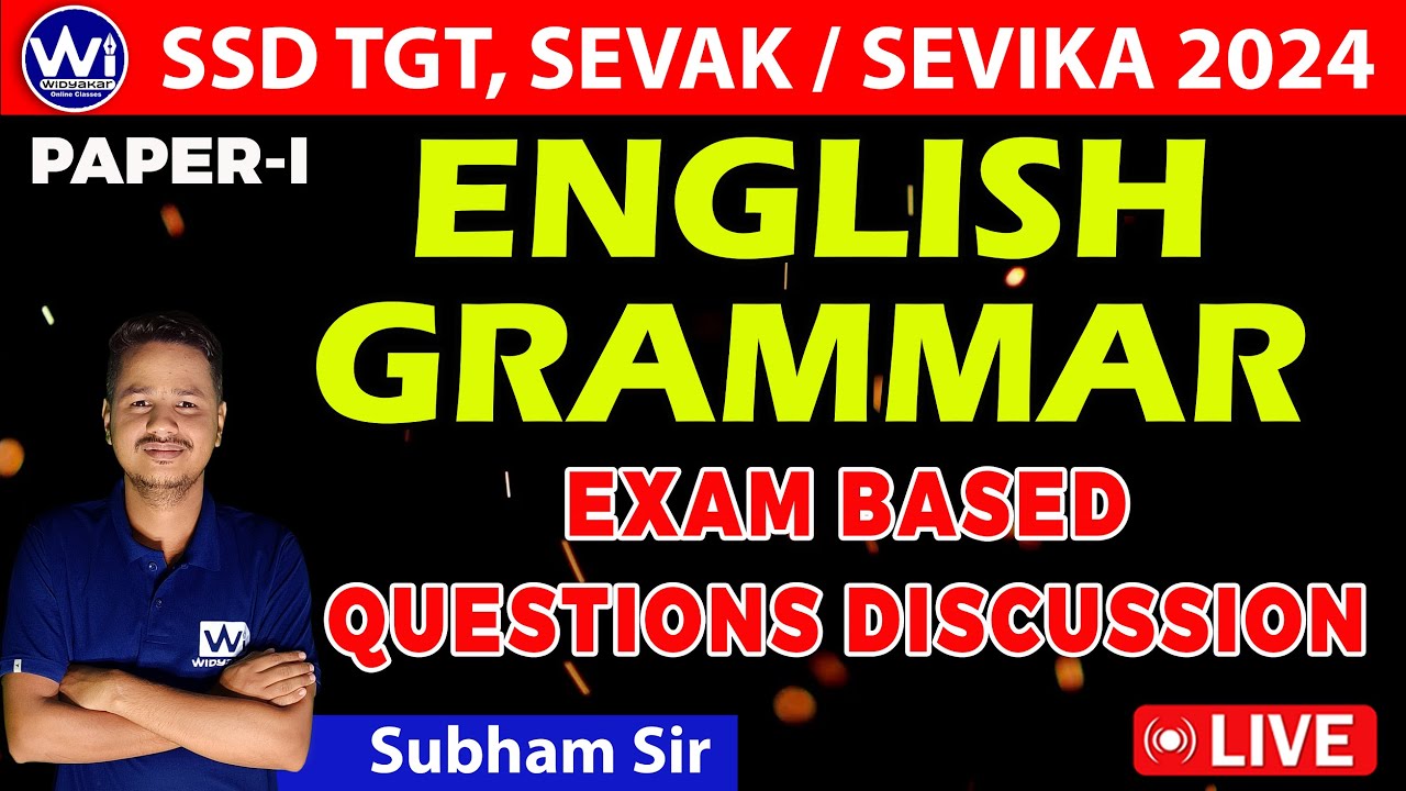 ENGLISH | Exam Based Questions Discussion |  PAPER-I | | OSSSC SSD TGT, SEVAK, SEVIKA 2024  #ssd