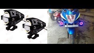 How To Install U7 Led Projector Fog Lights With Angel Eye Ring On GIXXER SF | CIRCUIT DIAGRAM