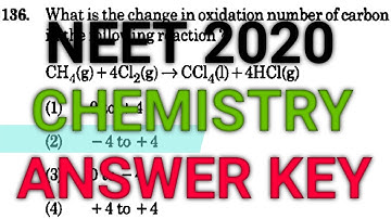 NEET 2020:Chemistry Answer Key | Neet 2020 Chemistry Questions With Answer Key Solutions
