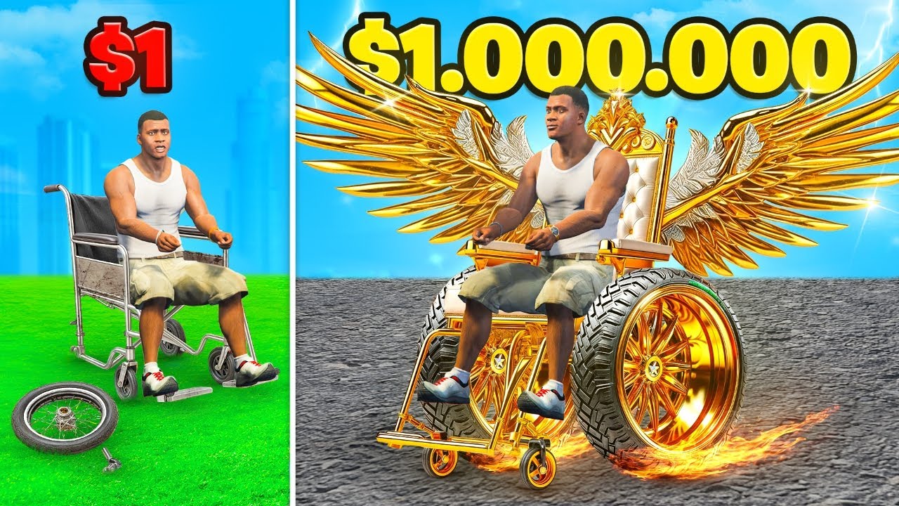 SILLA de RUEDAS de 1$ vs 1.000.000$ en GTA 5