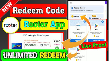 Rooter App Redeem Code Live Proof | Rooter App Se Redeem Code Kaise Le | Rooter Redeem Problem Solve