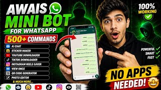 WhatsApp Mini Bot 2026 | 500+ Commands | AI Chat, Sticker Maker, YouTube & TikTok Download | No App  screenshot 1