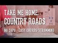 "Country Roads" Guitar Tutorial - Easy Chords & Strumming AND Fingerstyle Version | No Capo