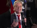 PVV leader Geert Wilders celebrates exit poll Dutch election win #shorts