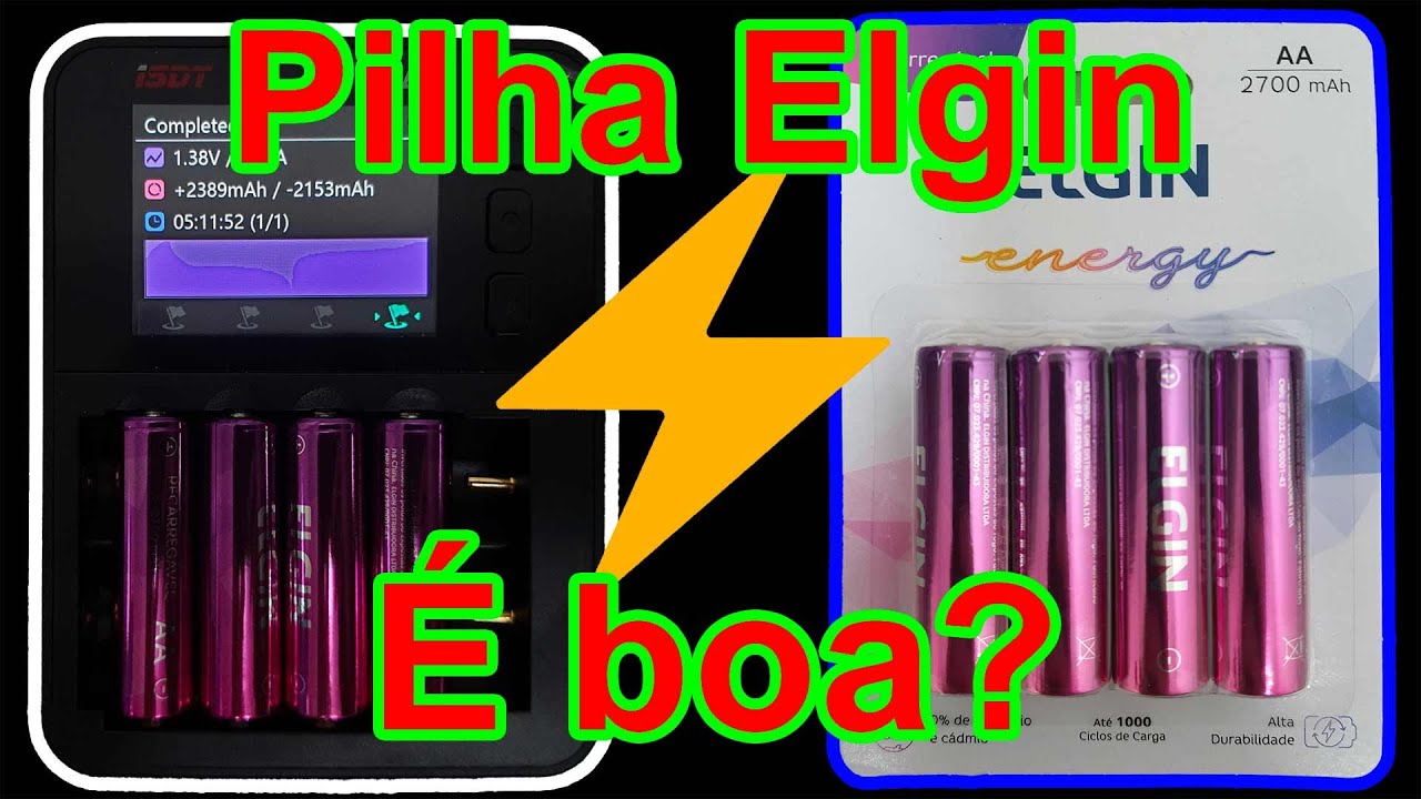 Pilha Recarregável Aa 2700Mah Elgin Com 4 Unidades Comum