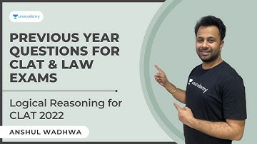 Previous Year Questions for CLAT | Logical Reasoning for CLAT 2022 | Anshul Wadhwa | CLAT PYQs
