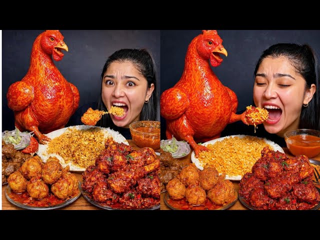 TANDOORI WHOLE CHICKEN EATINGGREENWHOLE CHICKEN AND RED WHOLE CHICKEN |BIG BITESEATING SHOW