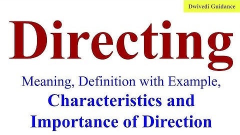Directing, Importance of Directing, Fundamentals of Directing, Directing in Management, Business