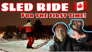Canada Life Vlog #9 First Time namin mag Sled Ride! Sobrang saya!