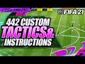 FIFA 21 442 CUSTOM TACTICS & INSTRUCTIONS! HOW TO PLAY THE 4-4-2 | FIFA 21 BEST FORMATIONS