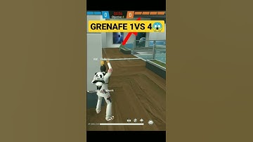 Impossible 1 vs 4  clutch with Grenade😂👌 #Short #Shorts - Garena Free Fire !!