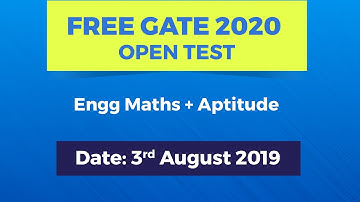 Free GATE 2020 Open Test | Engineering Maths & Aptitude for GATE