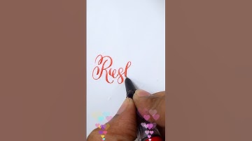 ✨ Calligraphy Magic: Reshma in Cursive! #Shorts