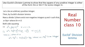 Show that the square of any positive integer is either of the form 3m or 3m+1 for some integer m.