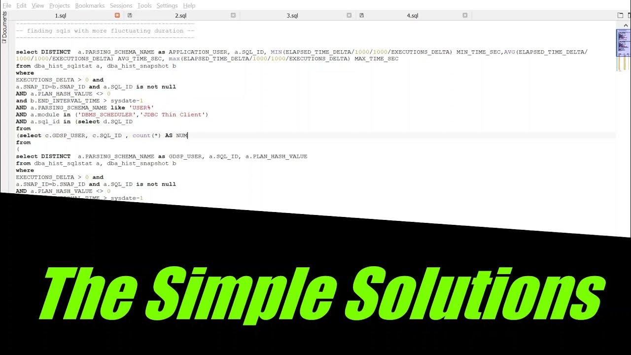 Tutorial - create an Oracle database sql baseline - YouTube