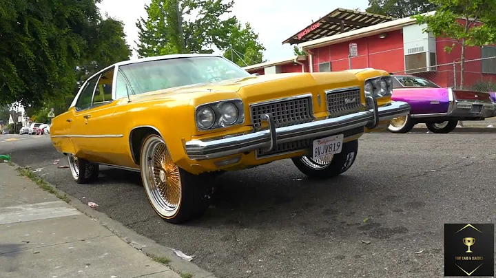 1973 Oldsmobile Ninety-Eight on 22" Gold Zeniths & Big Vogues from Oakland California EP223