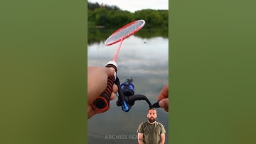 I Turned a Badminton Racket into a Next-Level Fishing Rod 🐟