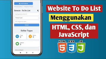 Website To Do List Menggunakan HTML CSS dan JavaScript