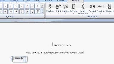 How to integrate integral equation in word