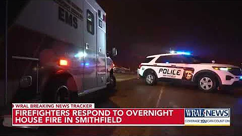 Crews battle house fire in Smithfield