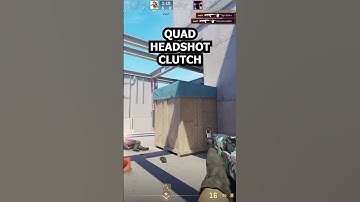 CS2: Quad Headshot Clutch #counterstrike #headshot #gaming #csgo #cs2  #shorts #csgoskins #ohnepixel