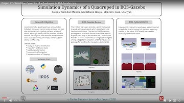 eYSIP Internship Project - Simulation Dynamics of a Quadruped in ROS-Gazebo