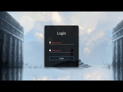 Transparent Material Login Form  | Using  HTML & CSS | 2019