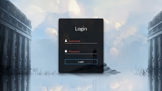 Transparent Material Login Form  | Using  HTML & CSS | 2019