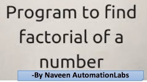 How to find factorial of a number using Recursive and Non Recursive